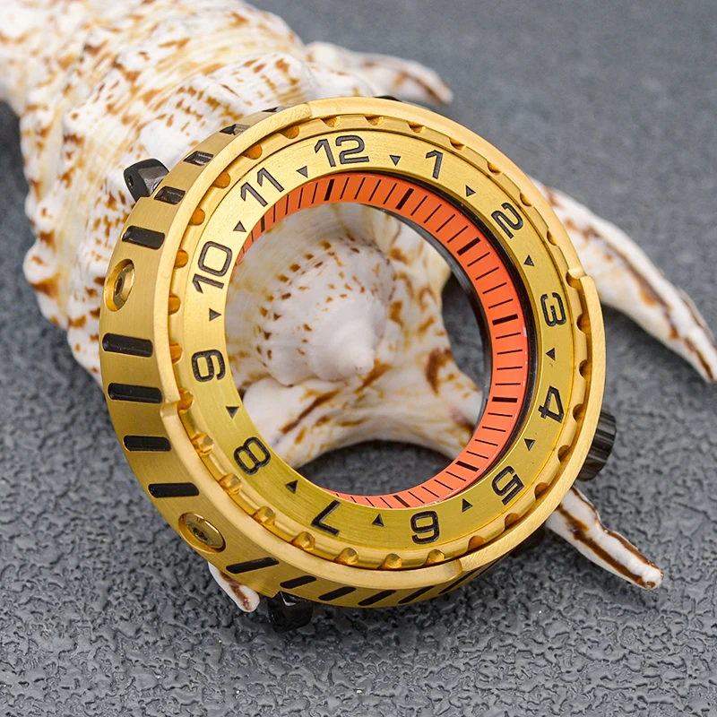 Custodia Nh35 Seiko Dial Gold Shroud Monster Protect Armor Custodie Per Orologi In Scatola Di Tonno Per Nh35 Movimento Automatico Custodia Per Orologi