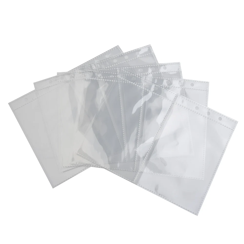 10 Pezzi A5 6 Ring Clear Binder Refill 1 2 4 Tasche Sleeves Toploader Photocard Notebook Diary Album Fotografico Disegno Blocco Note