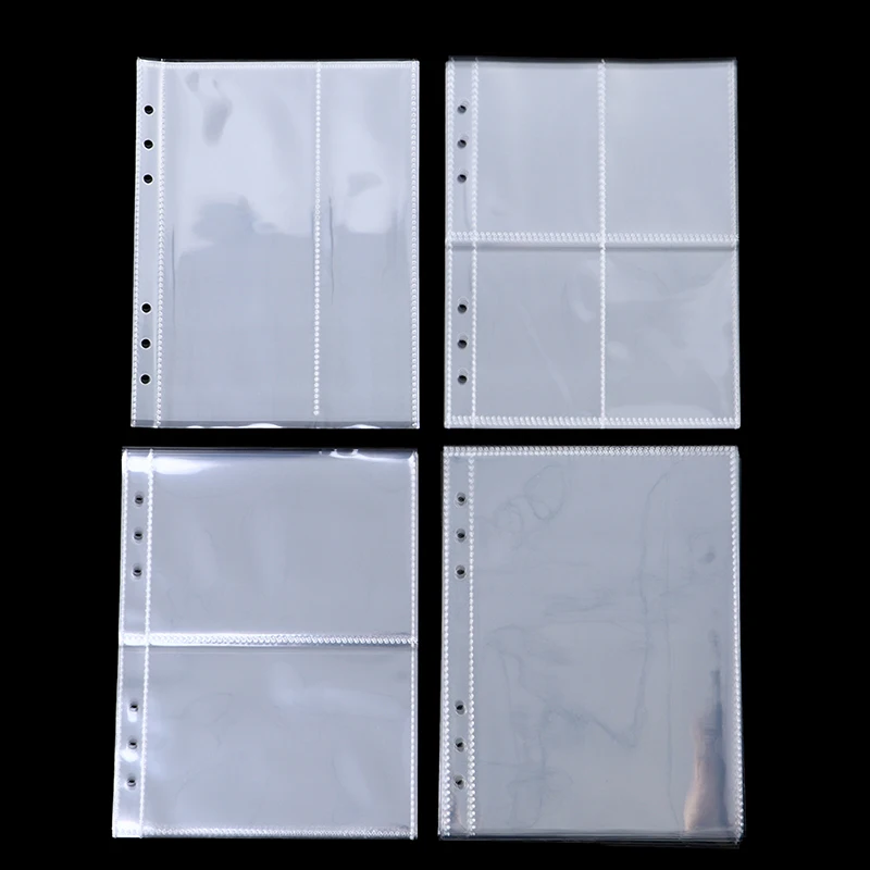 10 Pcs A5 6 Ring Clear Binder Refill 1 2 4 Tasche Sleeves Toploader Photocard Notebook Diary Album Fotografico Disegno Blocco Note
