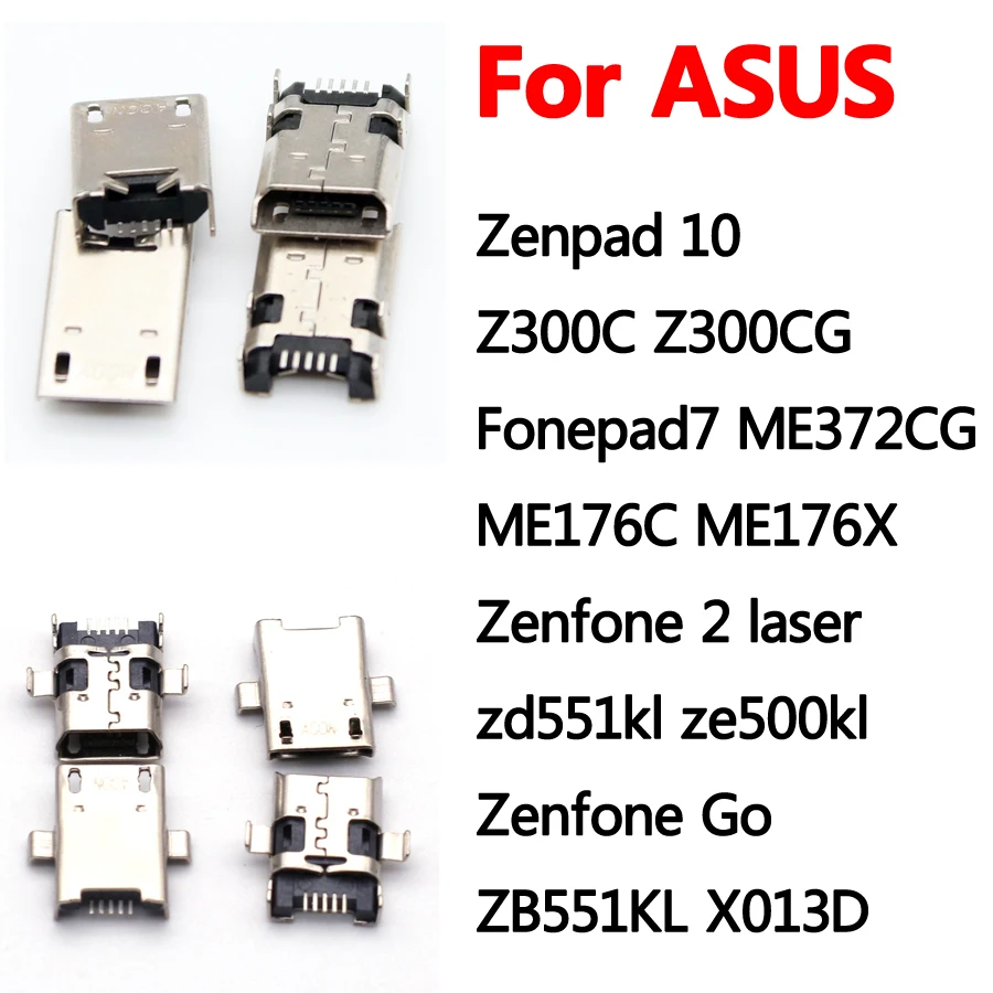 50 Pz Micro Usb Presa Di Ricarica Connettore Porta Per Asus Zenpad 10 Z300C Z300Cg P023 8.0 Z380 Z380 Z380C Fonepad 7 Me372Cg K013