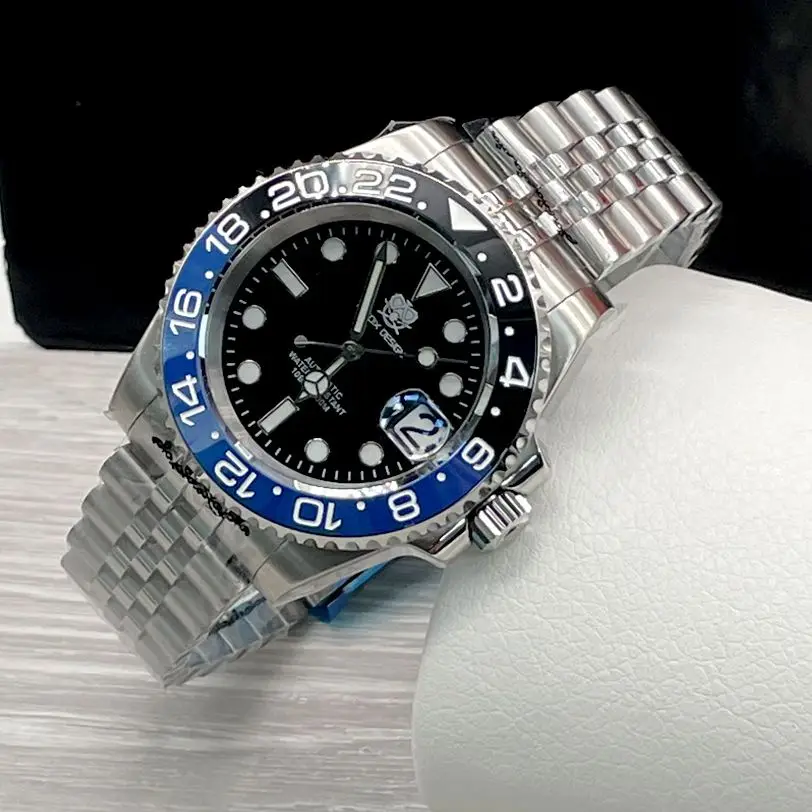 Tuedix Diver Sub Seiko Nh35 Business Orologio Meccanico Per Uomo 24 Ore Slope Insert Jubilee Sapphire Clock Relogio Masculino