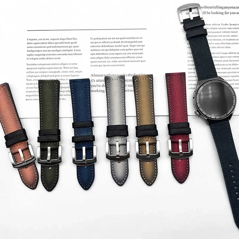 Cinturino Per Orologio In Nylon Vintage 18Mm 20Mm 22Mm 24Mm Cinturino In Tela Per Samsung Galaxy Per Huawei Gt Per Seiko Diver Uomo Donna Y2K