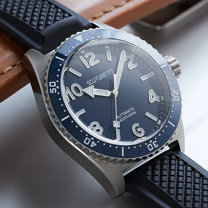 Scutumete Seaq 1969 Orologio Omaggio Seiko Nh38 Movimento Automatico 200M Lunetta In Ceramica Impermeabile Orologi Subacquei