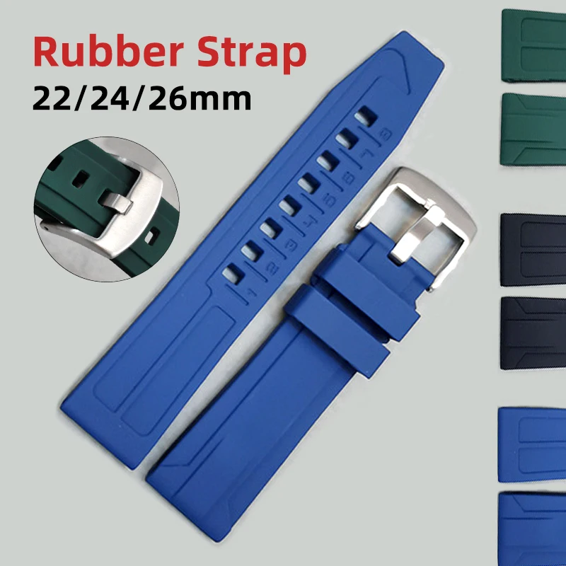 Cinturino Per Orologio In Gomma 22Mm 24Mm 26Mm Cinturino In Silicone Per Seiko Divers Skx007 Per Rolex Submariner Per Bracciale Citizen Impermeabile D