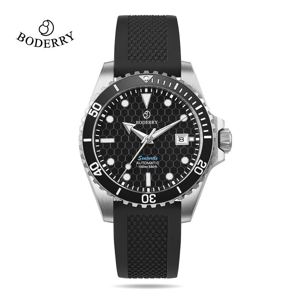 Boderry Titanium Diver Watch Men Luxury Bronze Watch Orologio Da Polso Meccanico Automatico Seiko Nh35 Sport 100M Impermeabile Luminoso