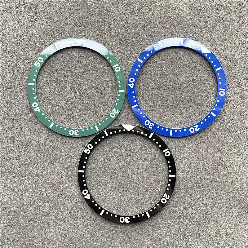 Inserto Per Lunetta Piatta In Ceramica 38X31.5Mm Mod Per Marchio Seiko Skx007 Skx011 Subacquei Sub Parti Di Ricambio Per Orologi Anello In Scala Lumin