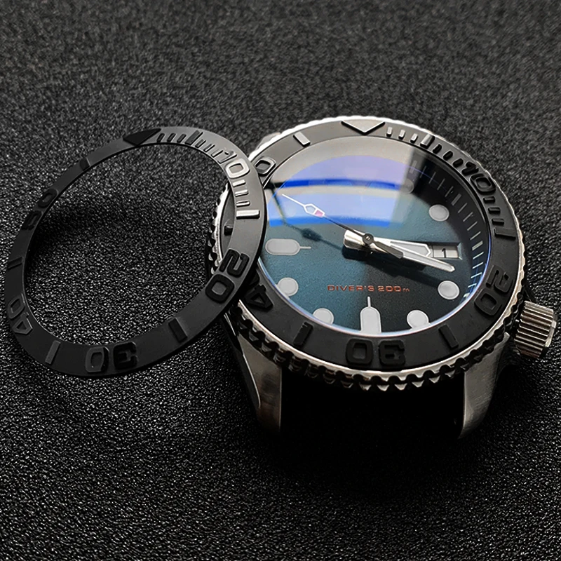 Inserto Lunetta In Ceramica Inclinata 38*30.6Mm Mod Per Marchio Seiko Skx007 Skx009 Subacquei Sub Sostituzione Di Parti Di Accessori Per Orologi