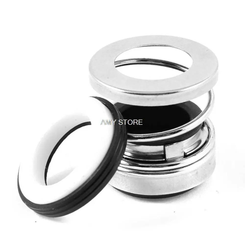 Tono Argento Nero Single Coil Spring Water Pump Meccanica Anello Tenuta Di 16 Millimetri Bia-16
