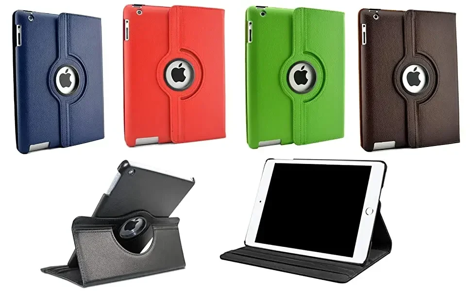 Custodia Per Ipad 4 A1458 A1459 A1460 Cover Custodia Per Ipad In Pelle Pu Con Rotazione Di 360 Gradi 4 2012 Custodia Per Supporto Md510Ll/A Me195Ll/A 