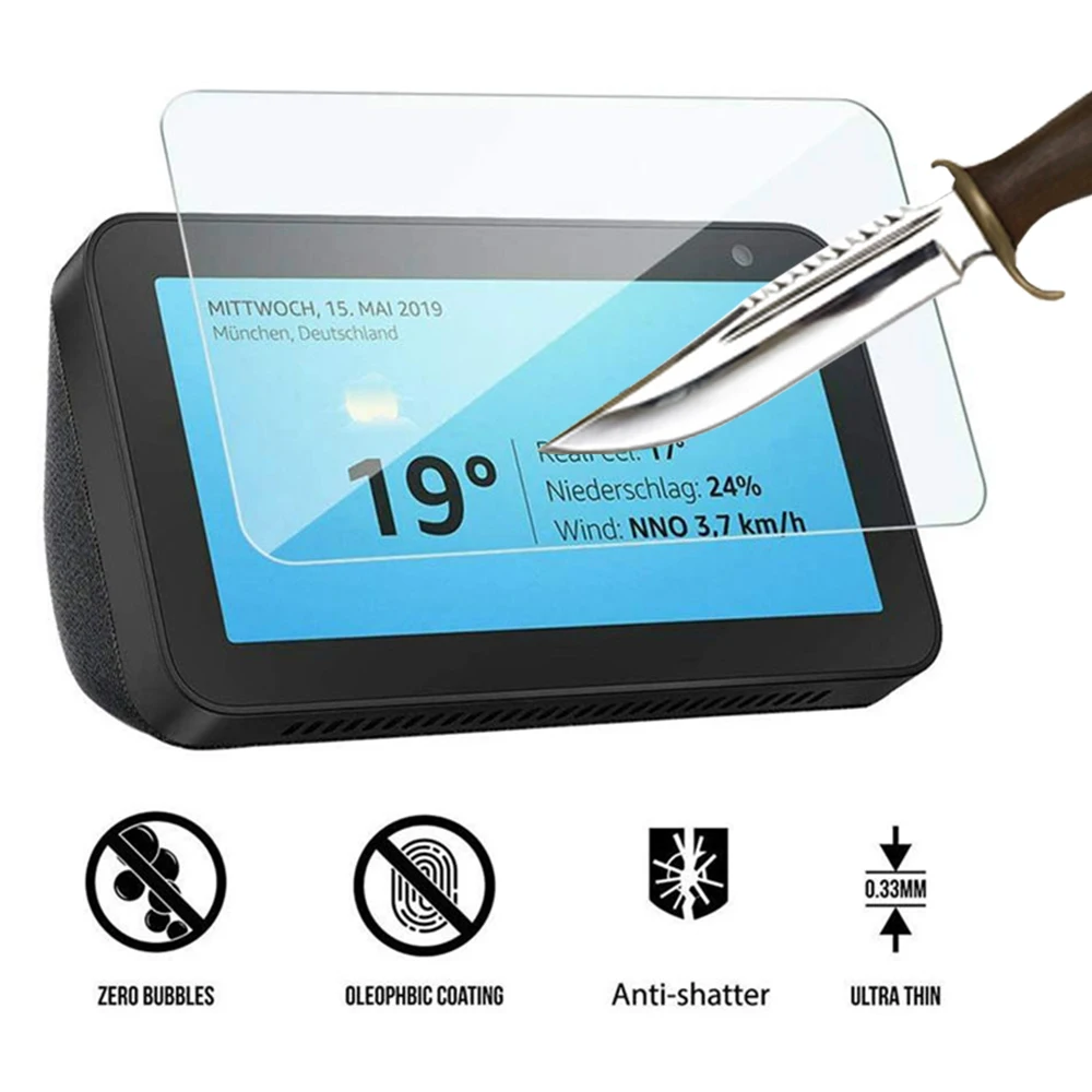 1 Pz Vetro Per Amazon Echo Show 5 8 10 Vetro Temperato Per Amazon Echo Show 8 Protezione Dello Schermo Per Echo Show 5 Vetro Protettivo