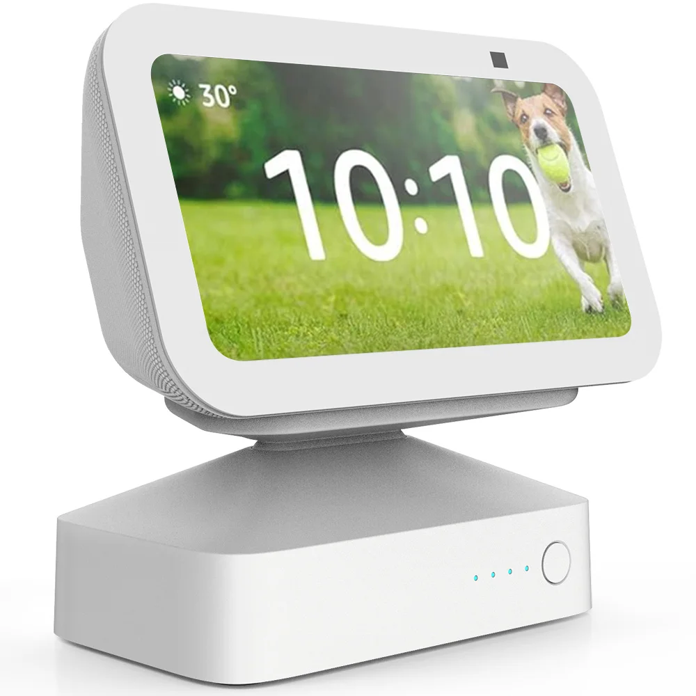 Ggmm Echo Show 5 (3A Generazione) Base Batteria Per Amazon Echo Show 5 (3A Generazione) Supporto Portatile Ricaricabile Alexa Amazon