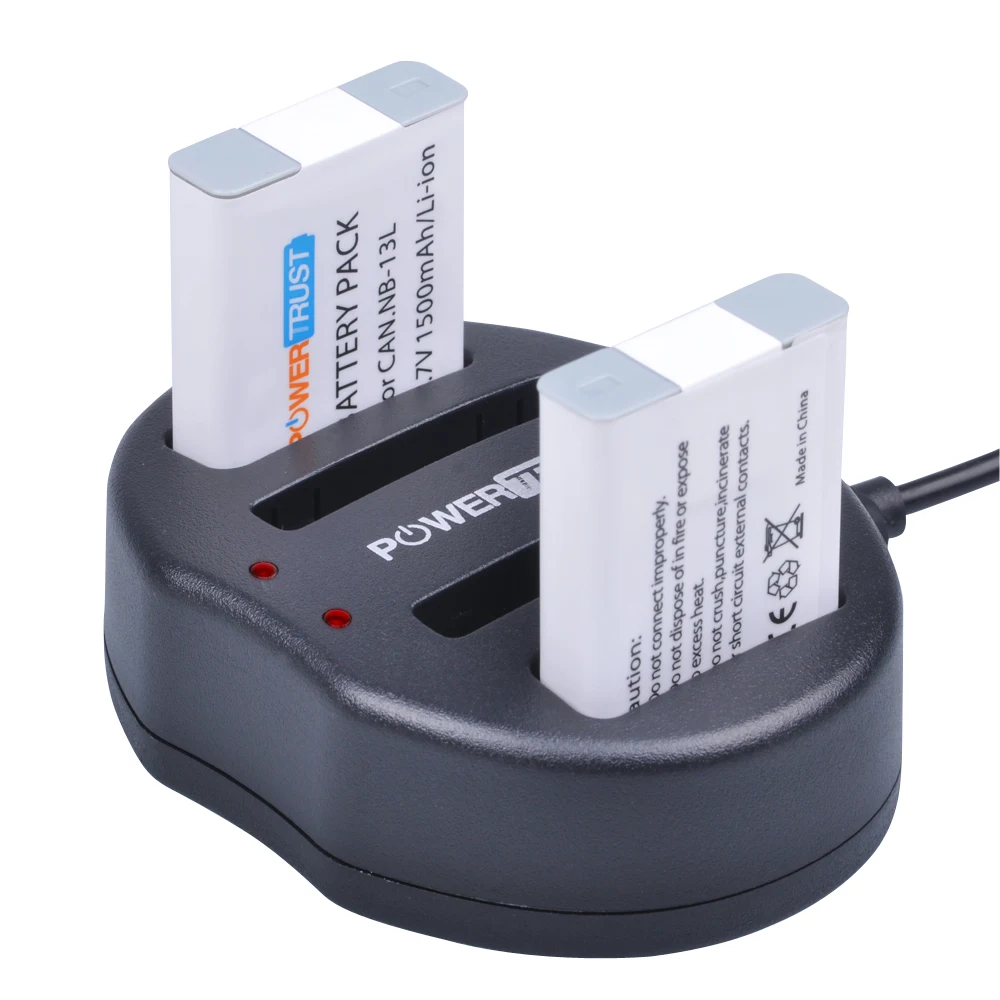 Nb-13L Batteria E Caricabatterie Per Canon Powershot G1 X Mark Iii, G5 X Mark Ii, G7 X Mark Ii, G7 X Mark Iii, G9 X Mark Ii, Sx620 Hs