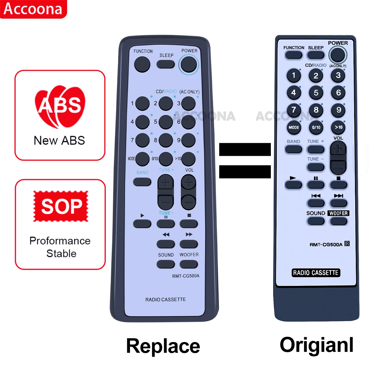 Telecomando Per Sony Rmt-Cg880A Rmt-Cg500A Rmt-Cg50A Rmt-Crs60A Cfd-Rg880Cp Cfd-G50 Cdf-G35 Xplod Cd Radio Cassette Recorder