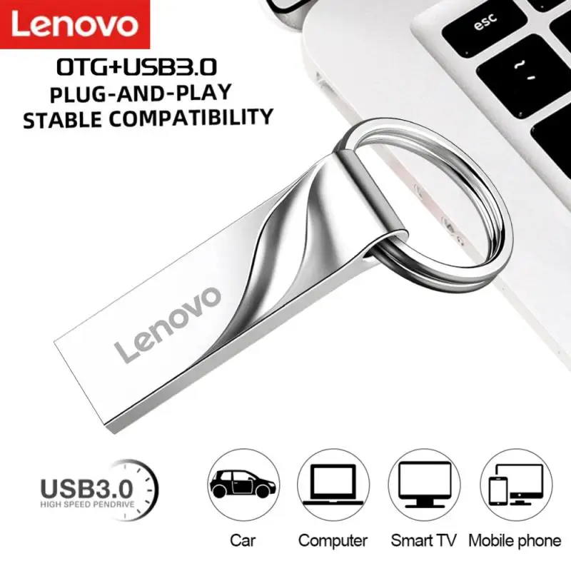 Lenovo Usb 3.0 2T Usb Flash Drive 1Tb Usb Stick Drive Usb 2Tb Impermeabile Usb Flash Memory Stick Pen Drive 256Gb Per Telefono/Laptop
