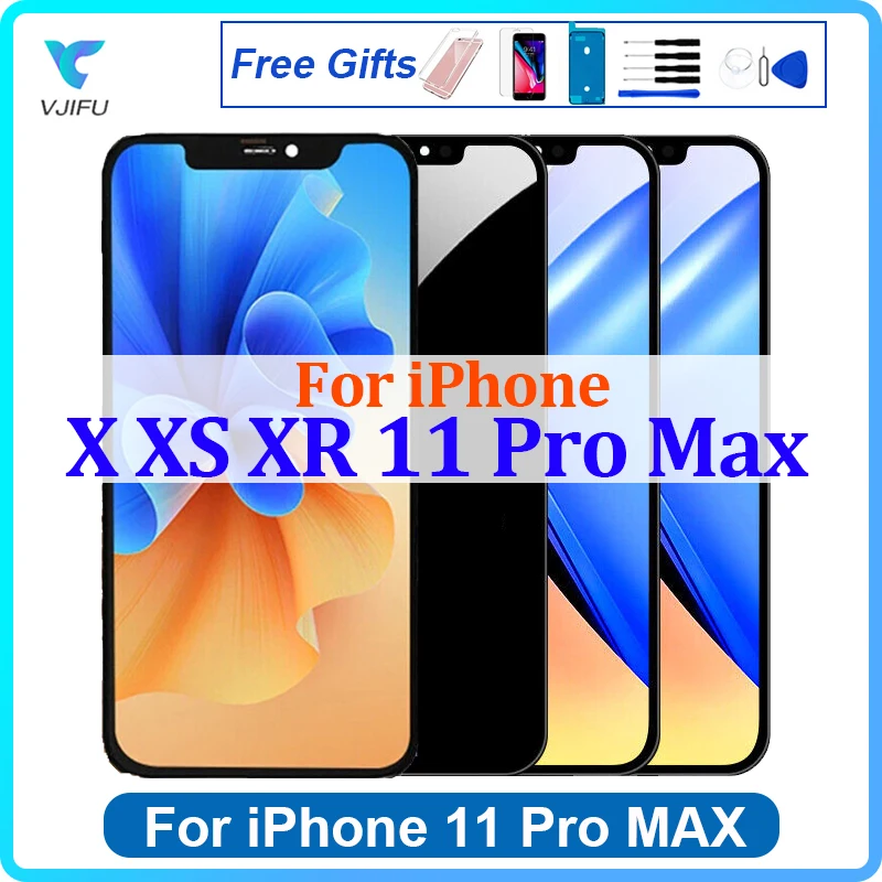 Schermo Originale Per Iphone X 11 Pro Max Display Lcd Touch Screen Per Iphone Xs Xr Max Sostituzione Digitizer Assembly Repair