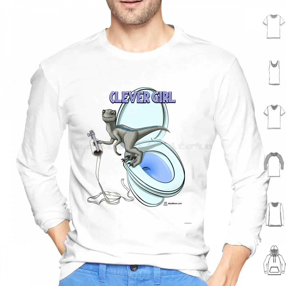 Bluet'S Mischief Felpa Con Cappuccio Cotone Manica Lunga Velociraptor Blue World Intelligent Girl Pet Mischief Scamp Cute Troublemaker
