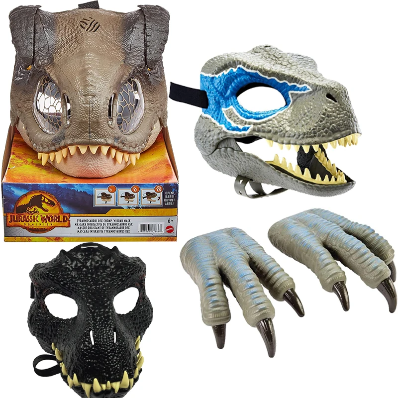 Originale Jurassic World Dominion Tyrannosaurus Rex Chomp N Ruggito Mask Giocattolo Per Bambini Blue Claws Velociraptor Blue Chomp N Roar Mask