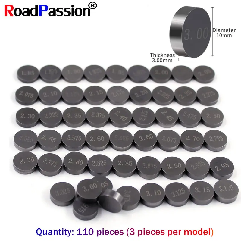 110Pcs Moto Dirtbike Valvola Regolabile Diametro Spessore 10.0Mm Kit Per Harley V-Rod Street Rod Night Rod Special Night Rod