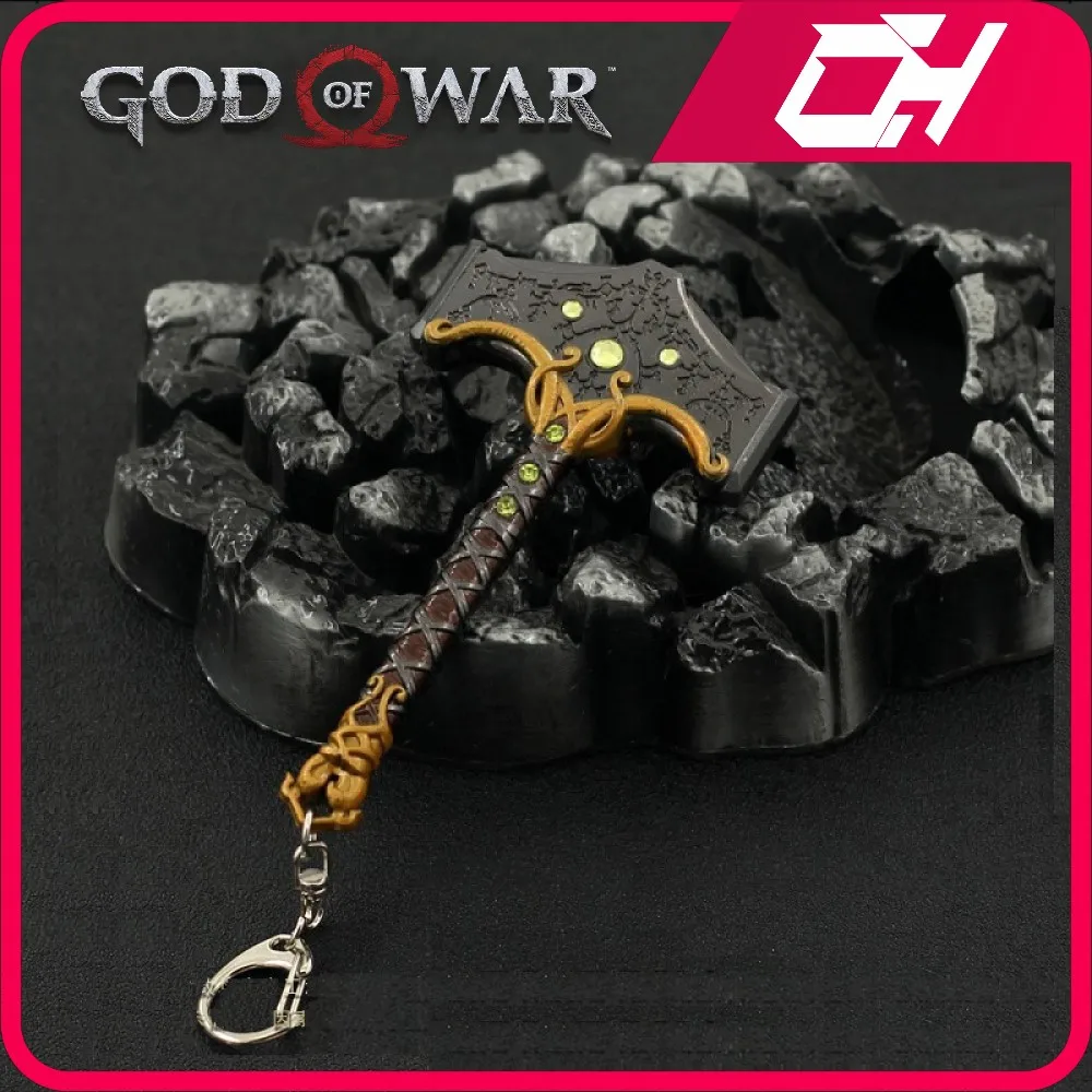 God Of War Arma Thor Hammer Metal Mjocallni Quake Kratos Ghost Of Sparta Gioco Spada Katana Portachiavi Modello Regali Di Festa Giocattoli Ragazzi
