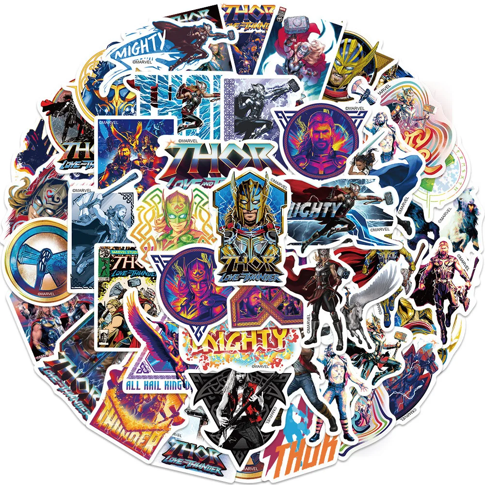 10/30/50Pcs Disney Movies Thor Love And Thunder Stickers Per Telefono Wall Skateboard Valigia Notebook Cool Sticker Decalcomania Giocattoli Per Bambin