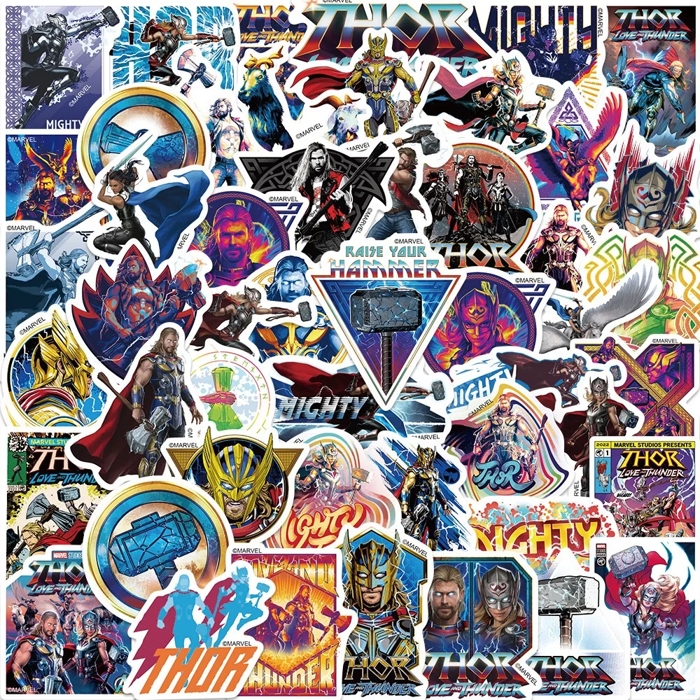 10/30/50Pcs Marvel Movies Thor:Love And Thunder Stickers Telefono Fai Da Te Laptop Bagagli Skateboard Graffiti Decalcomanie Divertimento Per Giocattol