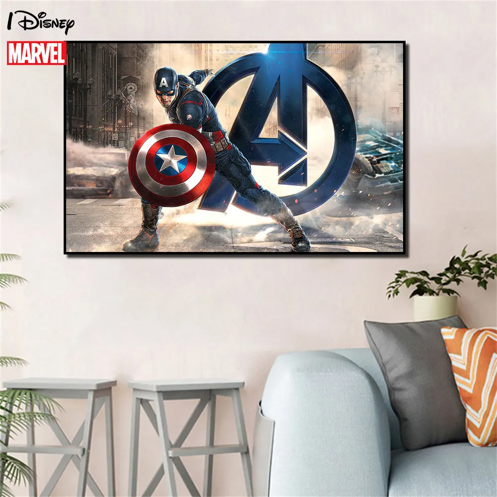 Marvel Poster Captain America Iron Man Spiderman Thor And Prints Canvas Painting Wall Art Picture For Living Room Home Decor