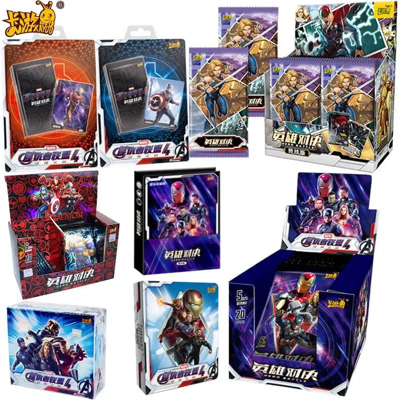 Kyou Marvel Avengers Anime Figures Abbronzante Barrage Flash Cards Thanos Thor Iron Man Carte Da Collezione Giocattolo Regalo Di Compleanno