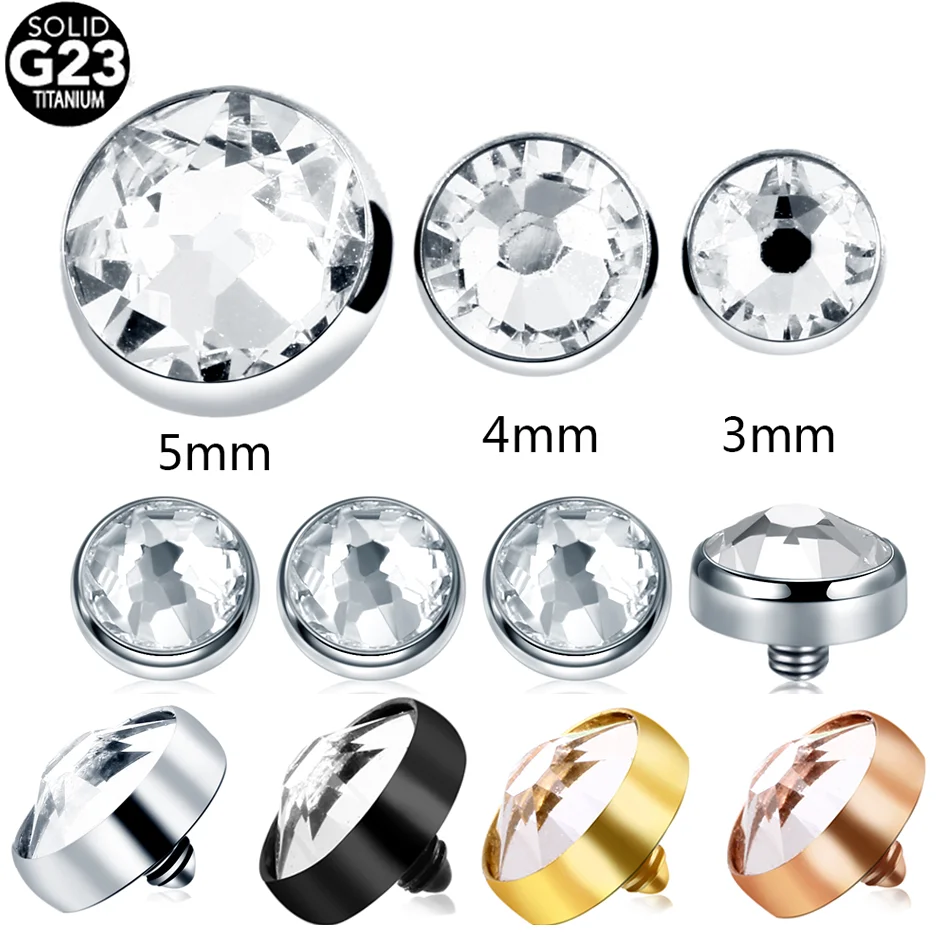 1Pc Titanium Microdermal Piercing Crystal Dermal Anchor Skin Diver Surface Body Labret Piercing Hide Piercing Body Jewelry