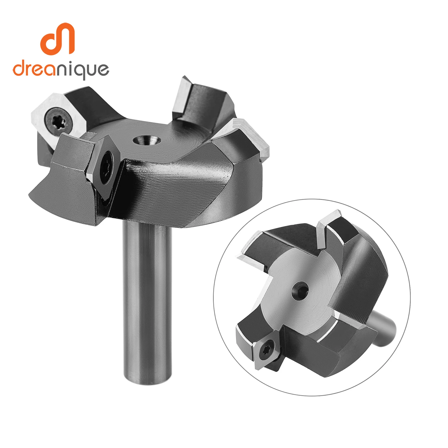 Dreanique Punta Per Pialla In Legno A 4 Flauti 60Mm Diametro Di Taglio 12Mm Codolo Guitboard Surfacing Tambour Router Bit Inserto Lastra In Metallo Du