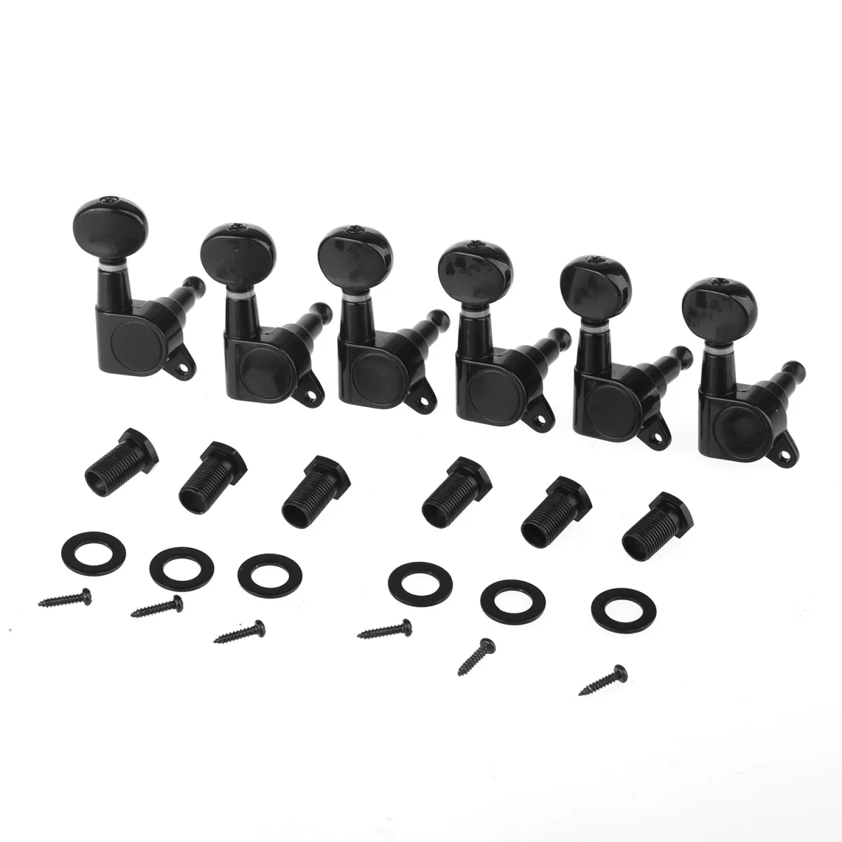Musiclily Pro 6 In Linea Di Chitarra Chitarra Sealed Tuners Chiavi Di Accordatura Pioli Macchina Teste Fender Strat Set Per Telecaster, Rene Pulsante 