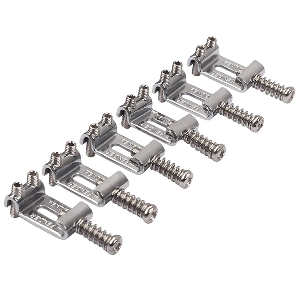 6Pcs Roller Tremolo Bridge Selle Sistema Di Ricambio Per Strat Stratocaster Tele Telecaster Chitarra Elettrica Per Parafango