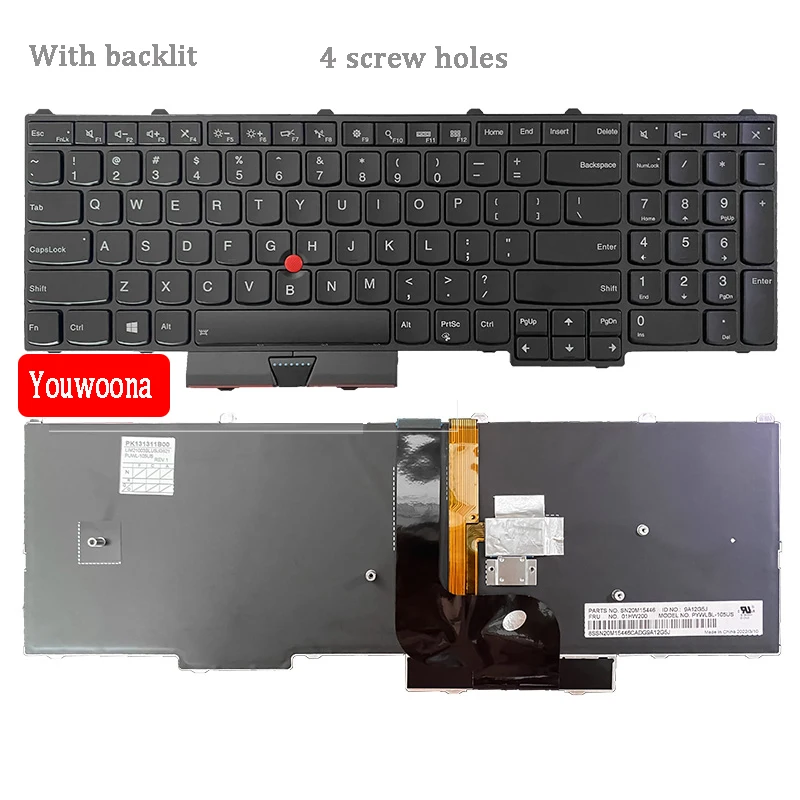 Nuova Tastiera Originale Per Laptop Per Lenovo Thinkpad P50 P70 P51 P71