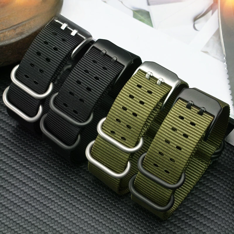 Cinturino Per Orologio In Nylon Impermeabile 22 23Mm Per Luminox 3051 3150 Canvas Men Outdoor Safety Integrato Verde Militare Accessori Neri