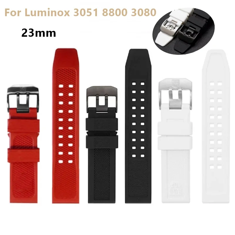 Cinturino In Silicone Impermeabile Per Luminox 1800 3050 3080 3150 8800 8820 Accessori Per Cinturini Per Orologi Serie 23Mm