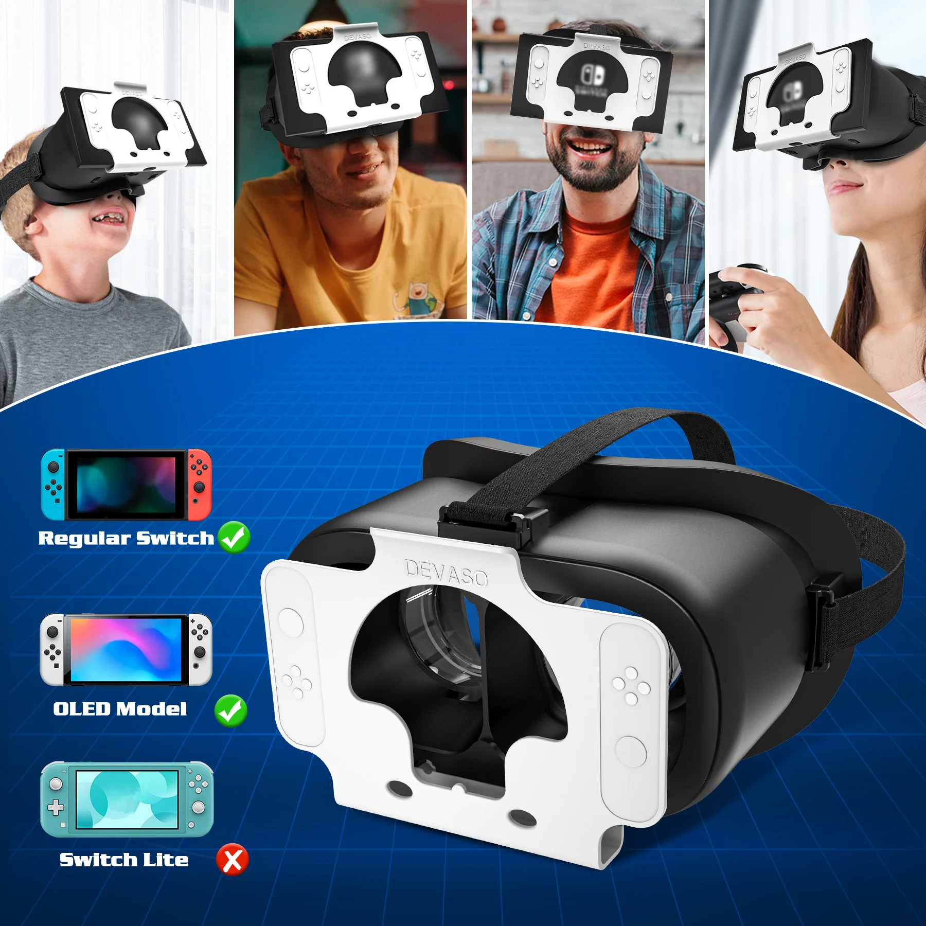 Cuffie Vr Per Nintendo Switch Modello Oled/Nintendo Switch 3D Vr (Realtà Virtuale) Occhiali Switch Vr Labo Occhiali Auricolare