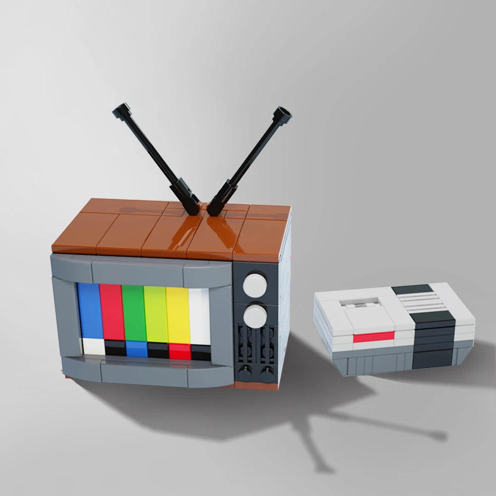 Gobricks Moc Nes E Tv Entertainments System Building Block Set Wii U Giochi Portatili Shape Game Brick Toys For Children Gift