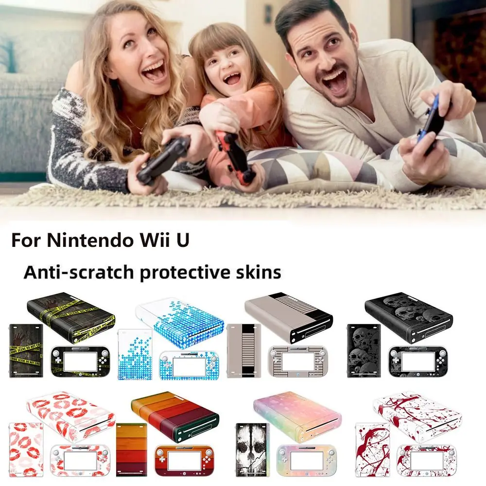 Set Completo Fai Da Te Per Nintendo Wii U Decalcomania Console Di Gioco Decor Stickers Skin Per Nintendo | Wii U