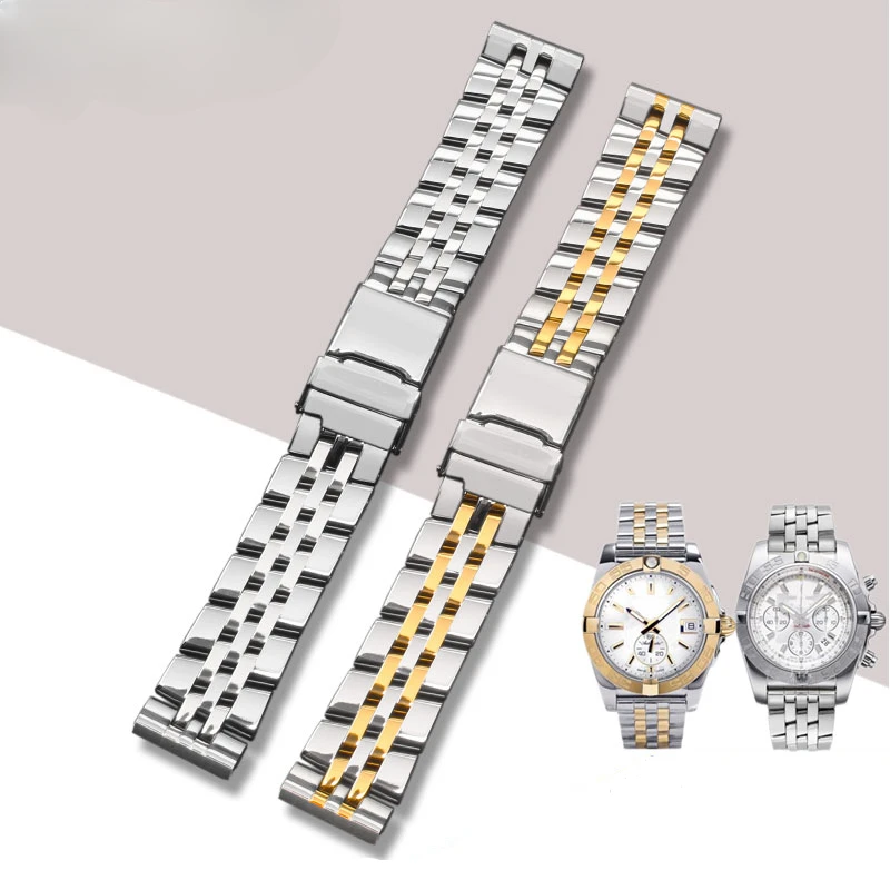 Per Breitling Series Fold Buckle Orologi Accessori Avenger Air Timing Super Ocean Con Strumento Sostituisci Cinturini Originali