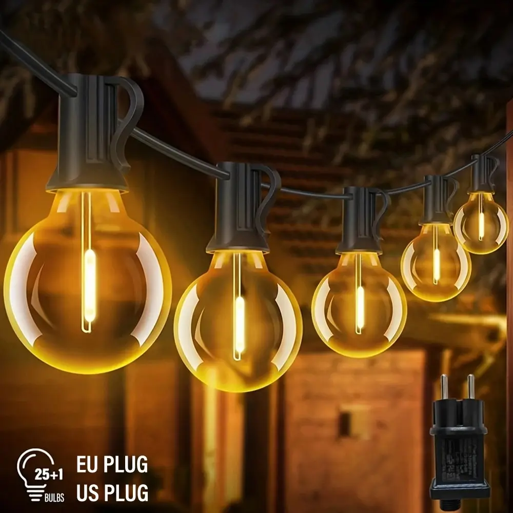 Aliexpress Collection Led G40 Ball String Lights Waterproof Outdoor Garden Garland String Lights Terrazza Garden Pub Christmas