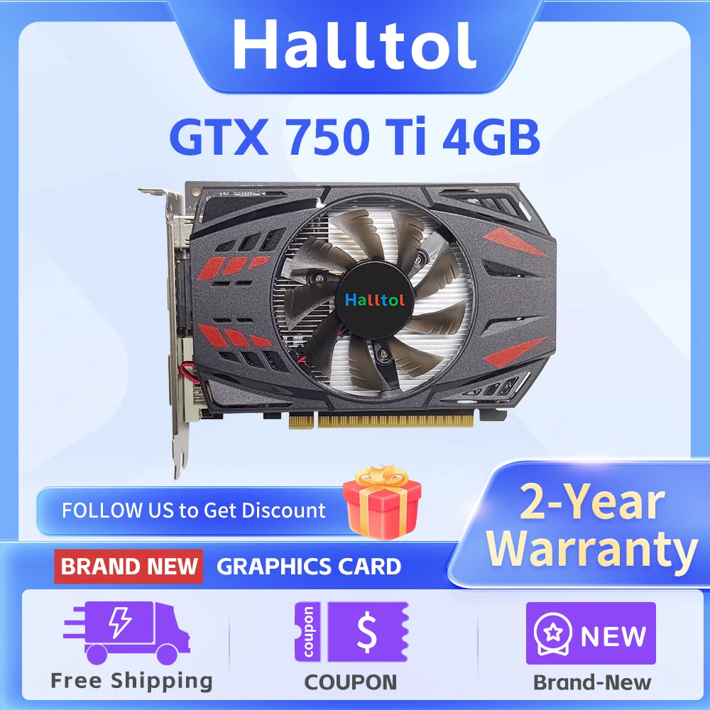 Scheda Grafica Halltol Gtx 750Ti 4Gb Gddr5 128Bit 750Ti Scheda Video 4Gb Placa De Video 750 Ti 4Gb