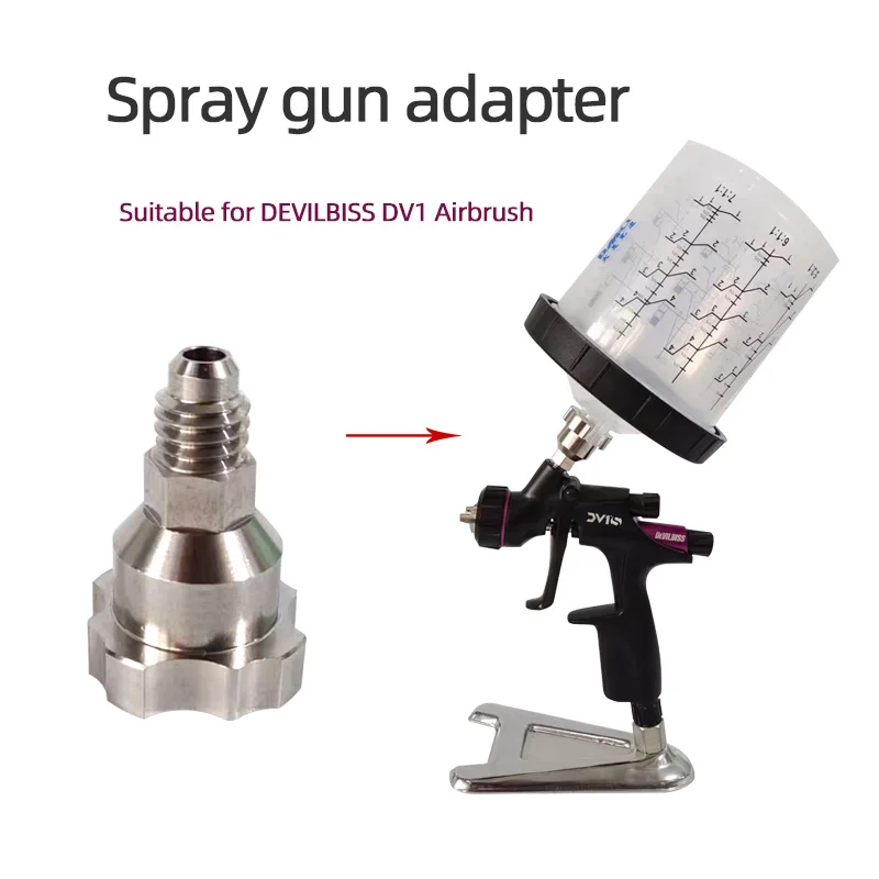 Adatto Per Devilbiss Small Repair Aerografo Dv1 Usa E Getta Wash Free Bollitore Adattatore In Acciaio Inossidabile 200/400Ml
