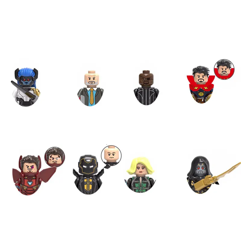 Anime Figure Doc Strange Iron Building Blocks Hawkeye Corvus Glaive Toys For Children Boy Girls Regalo Di Natale