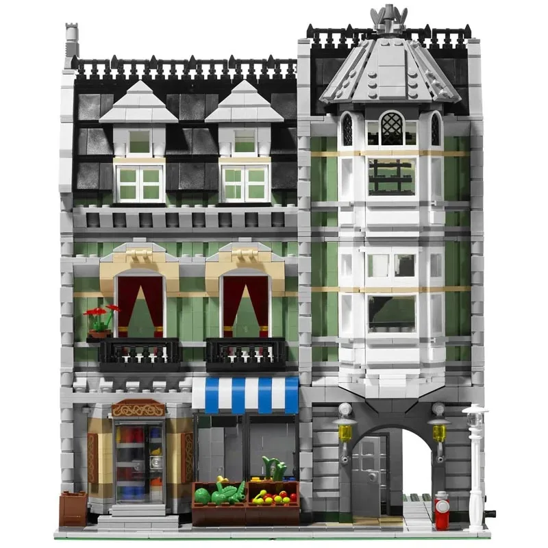 2352 Pcs Green Grocer Compatibile 10185 15008 84008 Building Blocks Mattoni Compleanno Regali Di Natale Giocattoli