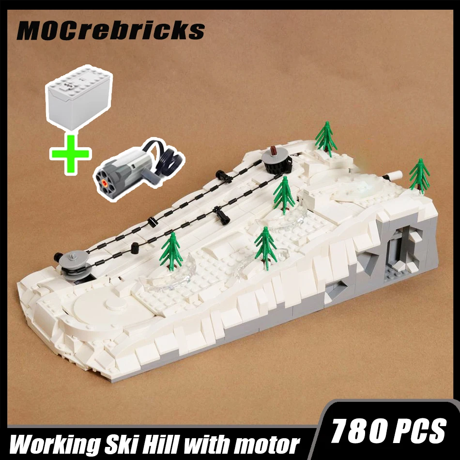 Moc-164837 Winter Ski Resort Building Modularizzazione Building Block Assembly Model Brick Toy Regali Di Natale Per Bambini