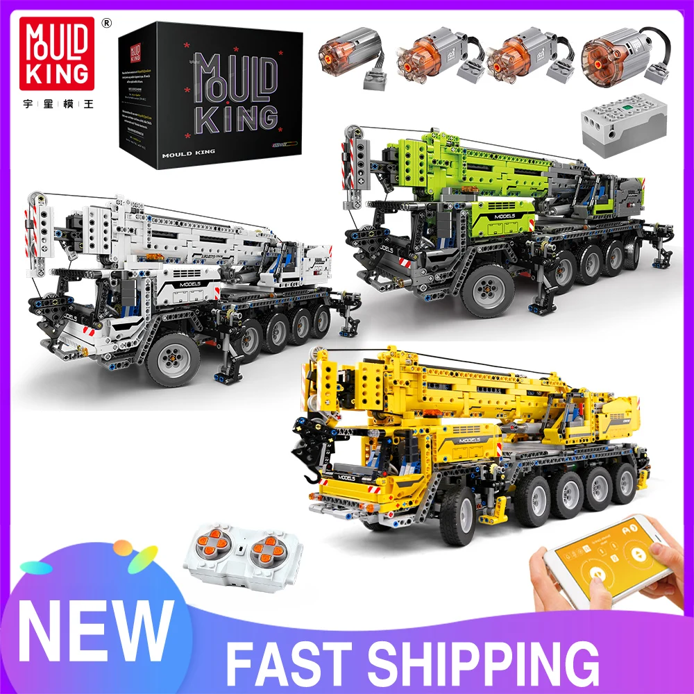 Mold King Escavatore Technical Car Toys The 13107 Motorizzata Crane Model Assembly 42009 Building Block Kids Regali Di Natale