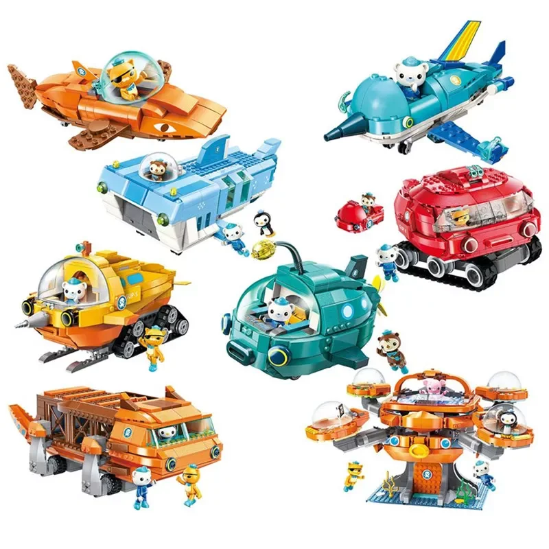 Anime Octonauts Octopod Octopus Barnacles Dolls Building Blocks Mattoni Set Classic Cartoon Model Toys For Child Gift