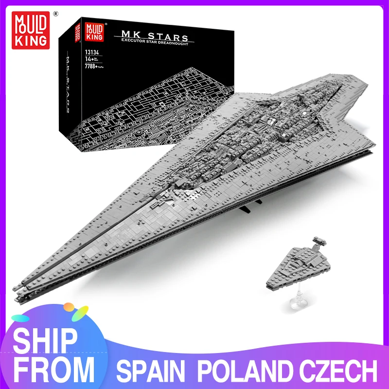 Mold King 13134 Star Plan Toys The Moc-15881 Exitor Class Star Dreadnought Model Building Blocks Mattoni Regali Di Natale Per Bambini