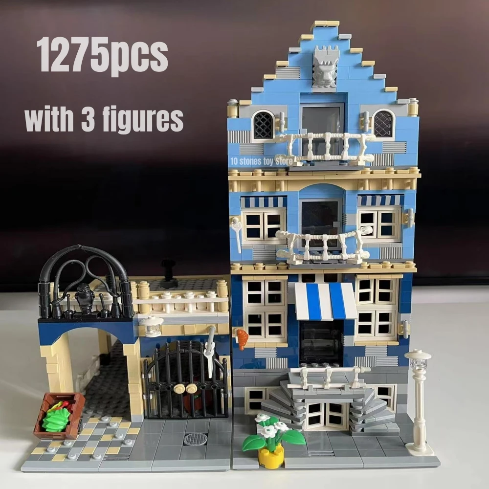 1275Pcs Market Street Building Blocks Modello Fit 10190 Giocattoli Per Bambini Regalo Di Natale
