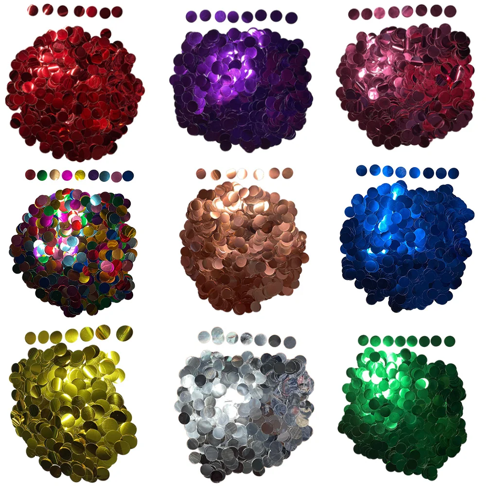 50/100G Coriandoli Glitter Per Balloon Party Metallic Confetis Dot Craft Stuffer Matrimonio Compleanno Decorazione Oro Argento Blu Rosa