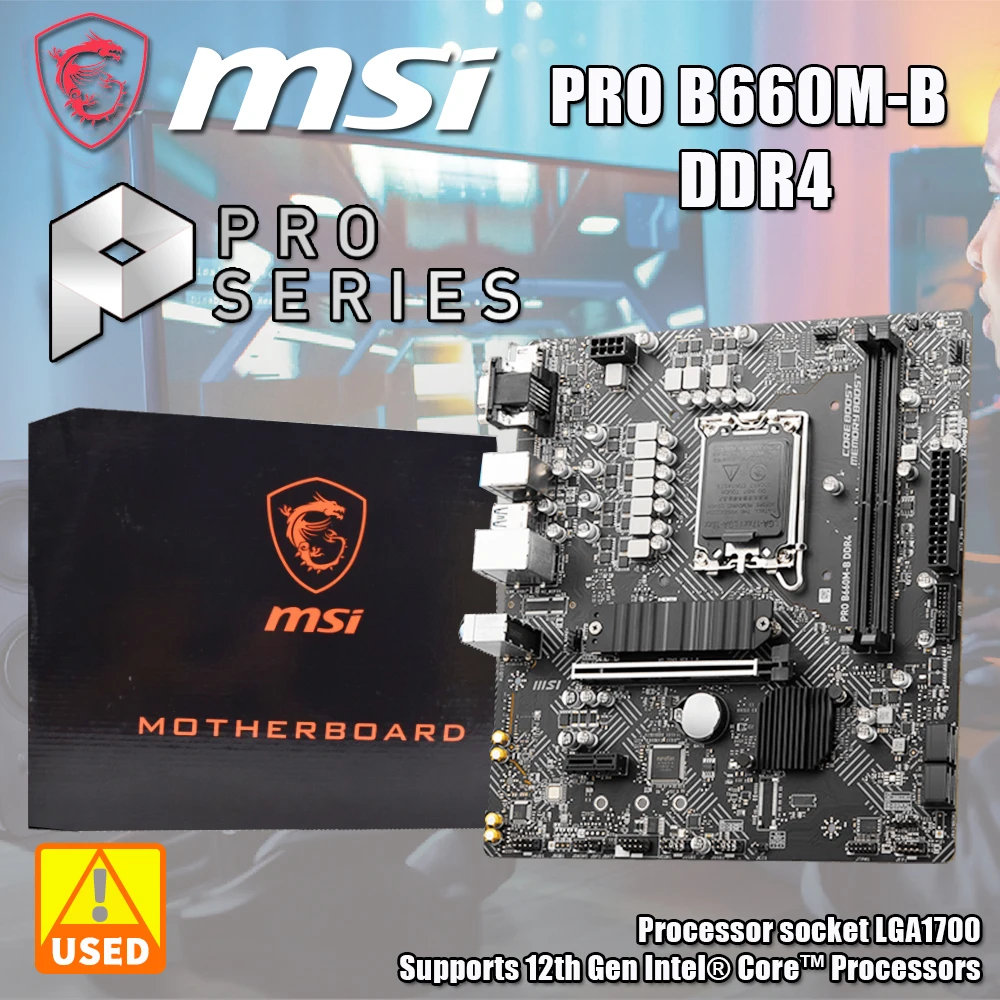 La Scheda Madre Msi Pro B660M-B Ddr4 Supporta Processori Intel Core Di 12Th Gen Processori Pentium Gold E Celeron Scheda Madre Lga1700